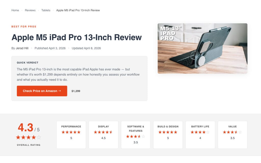 Review Page Example